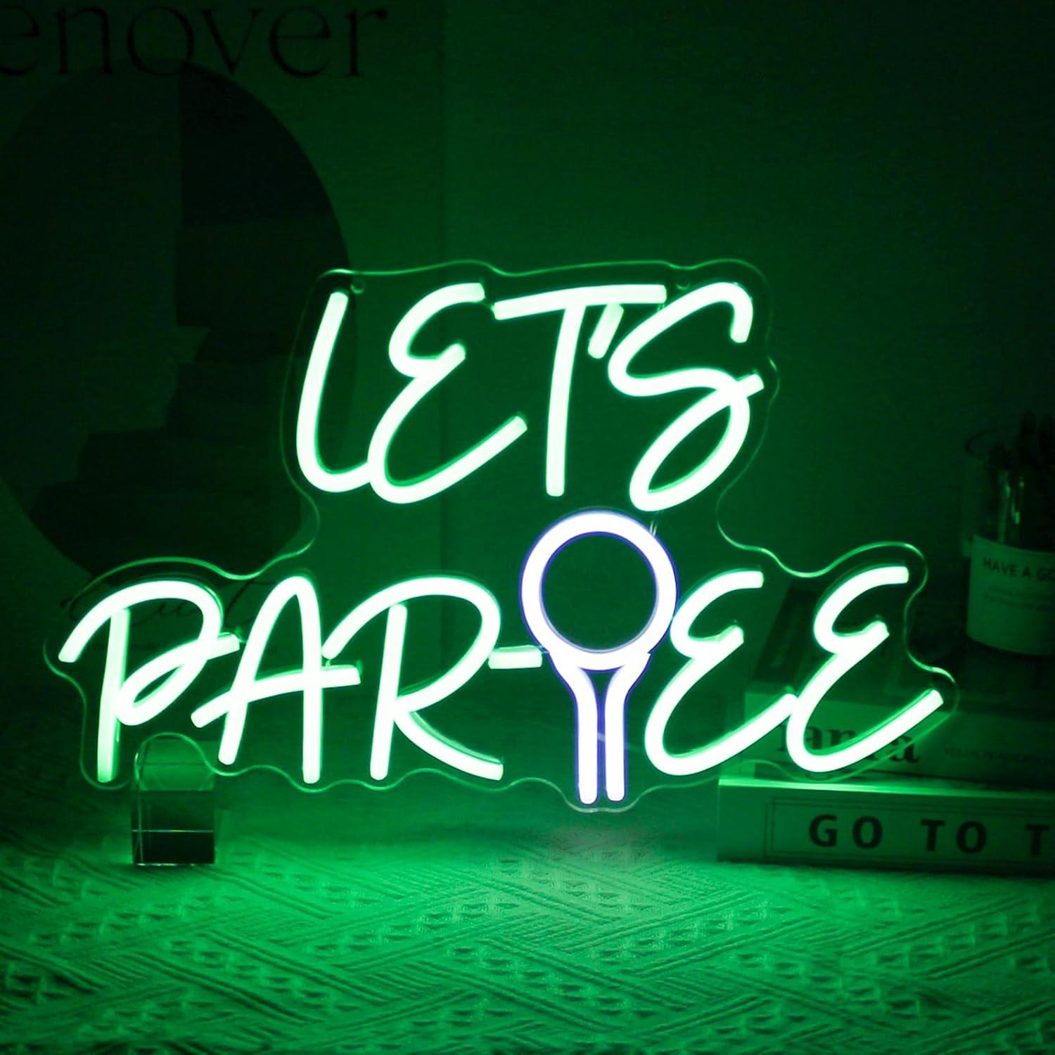 Wall Decor Lighting - Insegna al Neon 'Let's Par Tee'