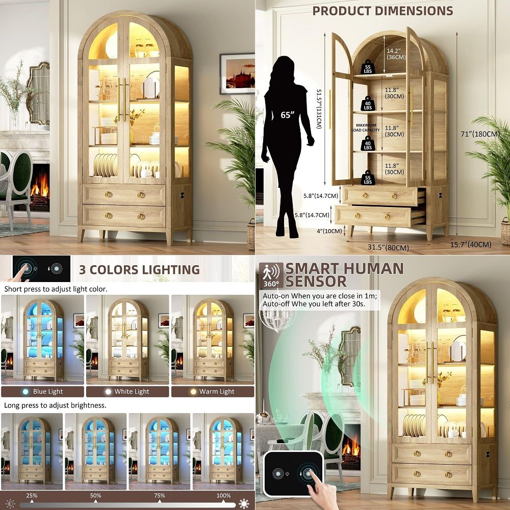 Lighting & Home Decor Studio Photos - Vetrina ad arco 71 con ante