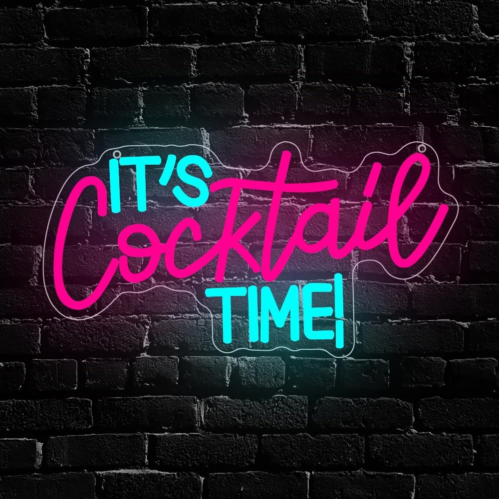 Wall Decor Lighting - Insegna al Neon 'Cocktails' Alimentata USB,