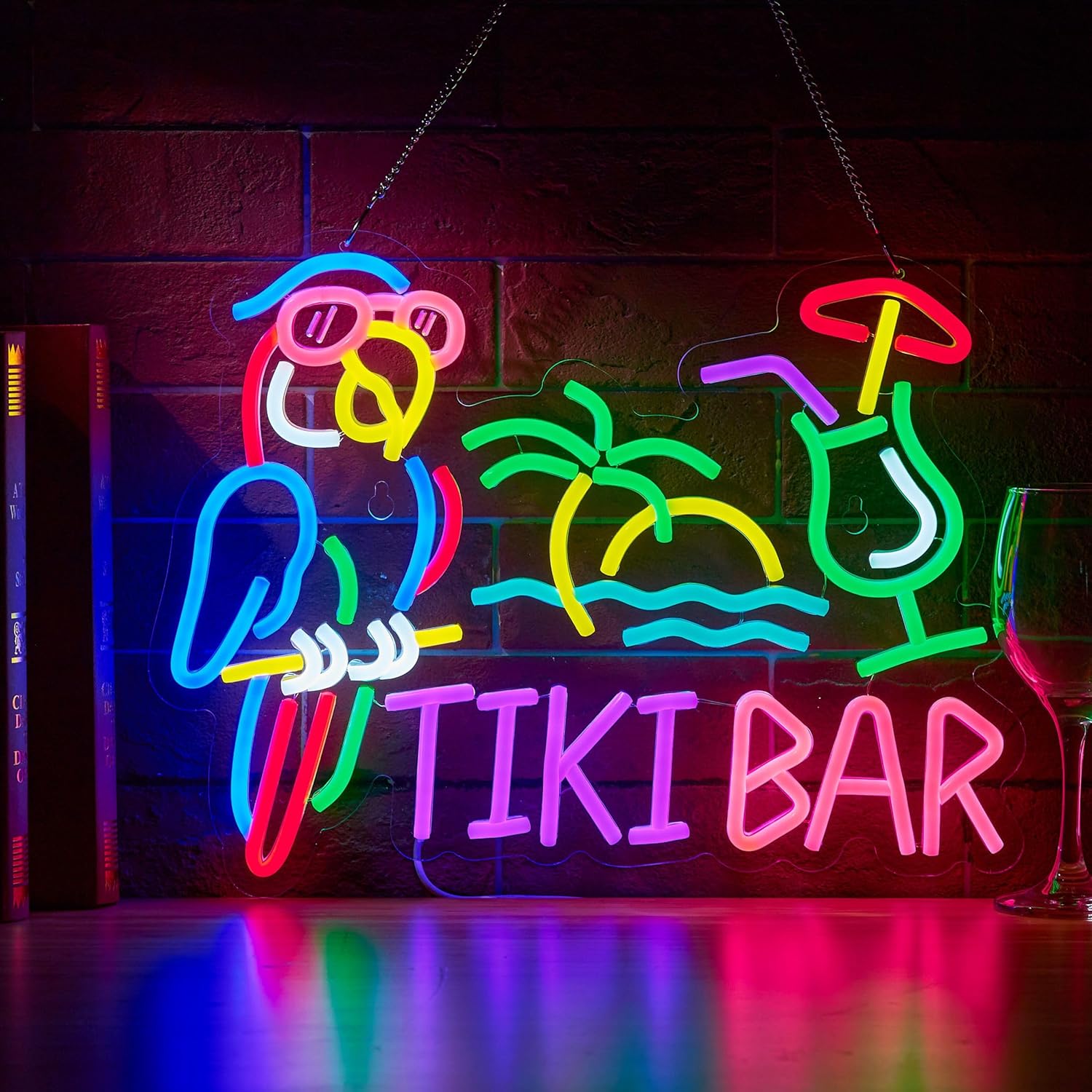 Wall Decor Lighting - Insegna al Neon Tiki Bar con