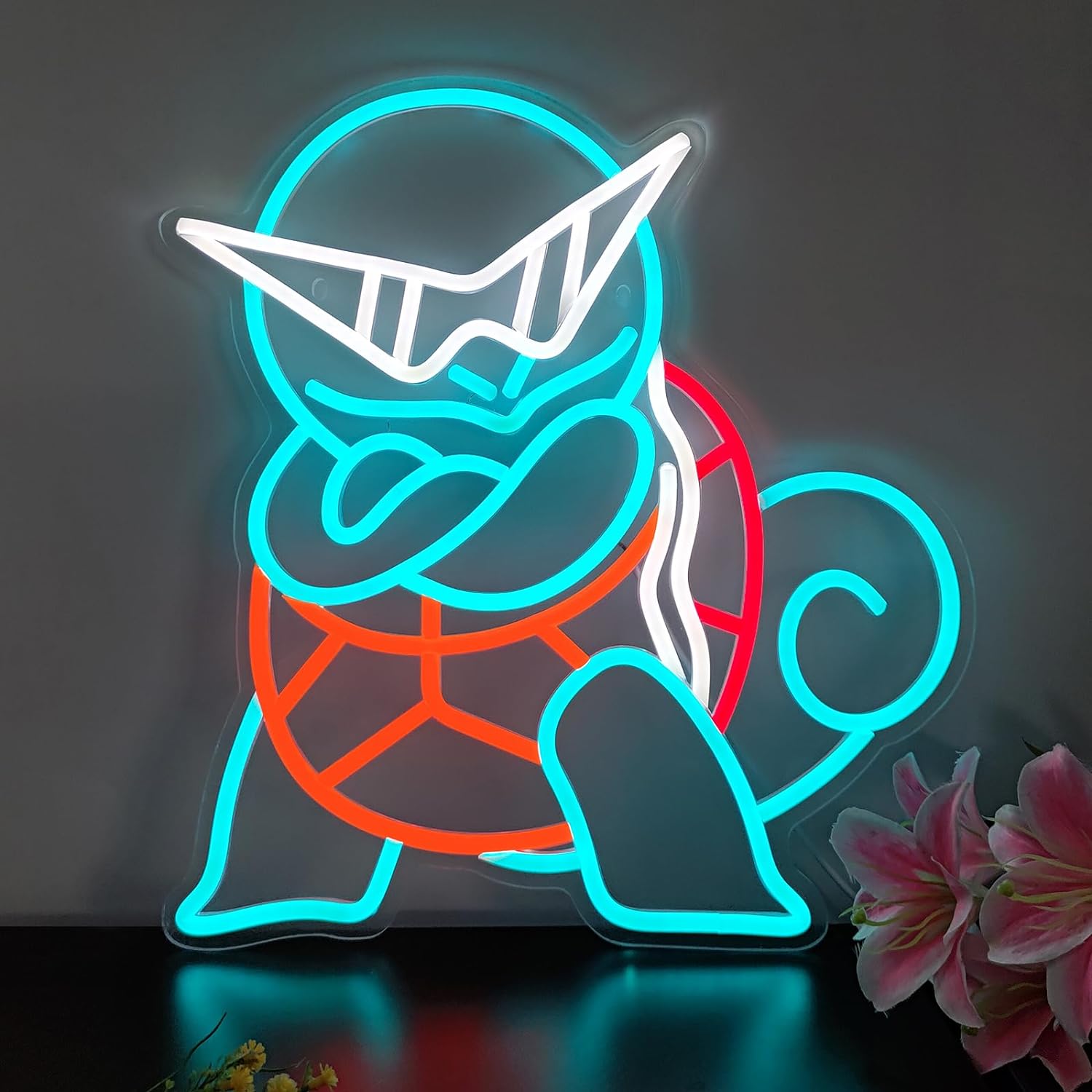 Lighting Room Decor Items - Insegna al Neon LED Pokemon Squirtle,