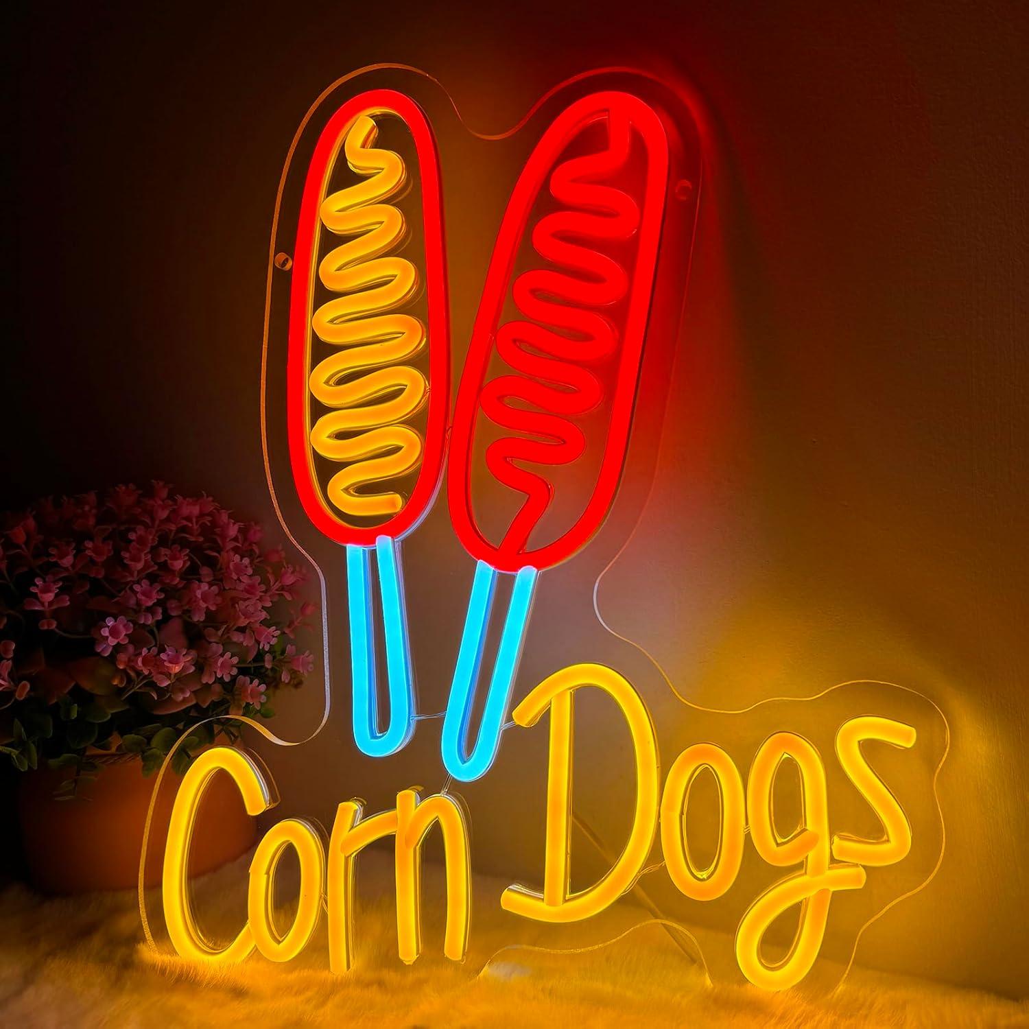 Wall Decor Lighting - Insegna al Neon Corn Dog, Luci
