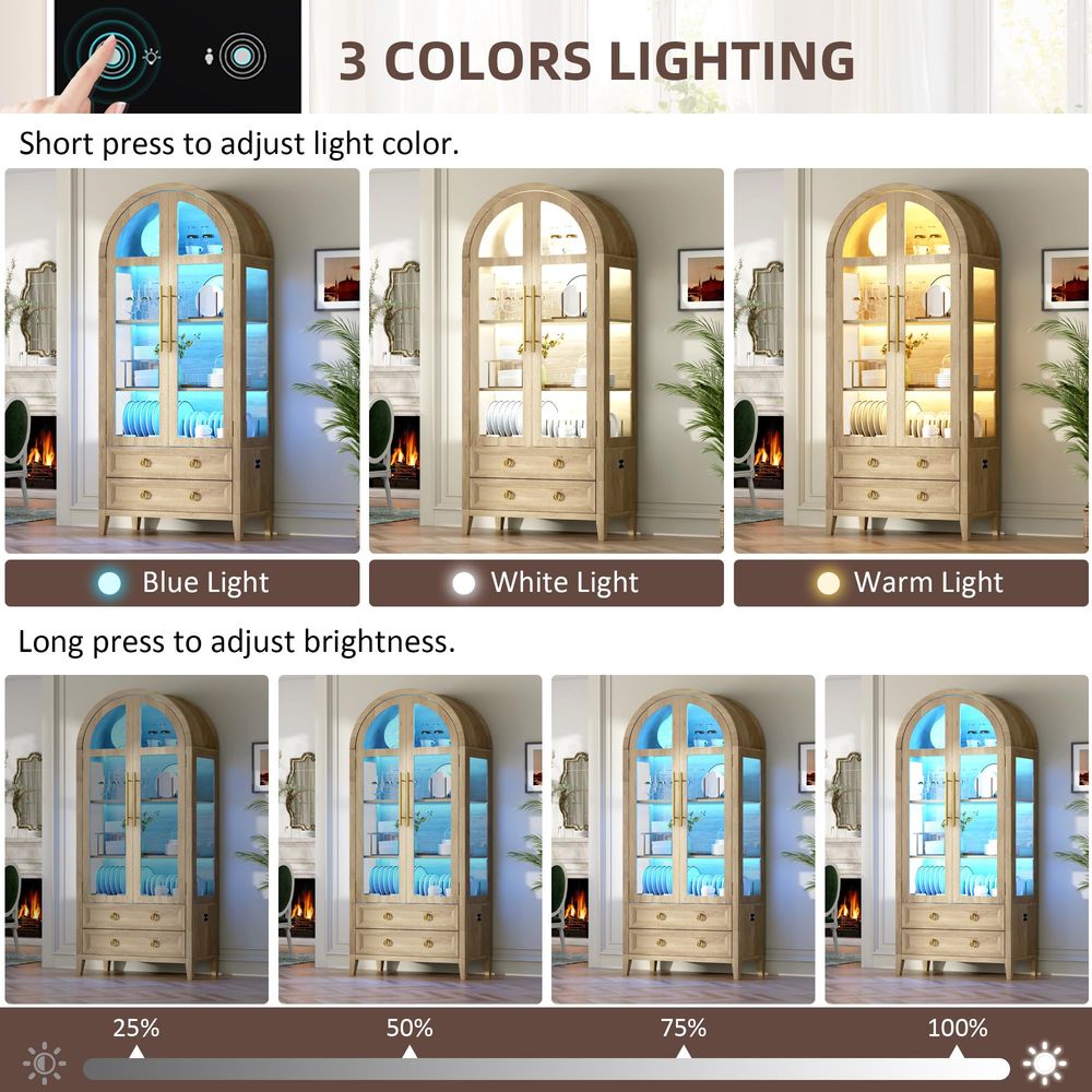 Vetrina ad arco 71 con ante in - Lighting & Home Decor Studio Photos recensione e prezzo