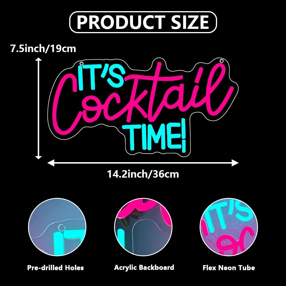Insegna al Neon 'Cocktails' Al - Wall Decor Lighting recensione e prezzo