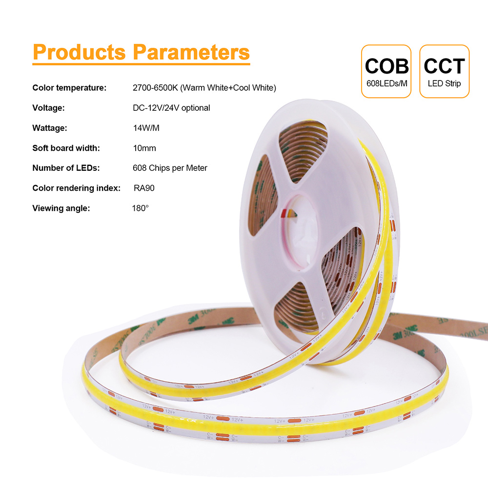 12V 24V COB CCT Led Strip Ligh - Decor Lighting Hours recensione e prezzo