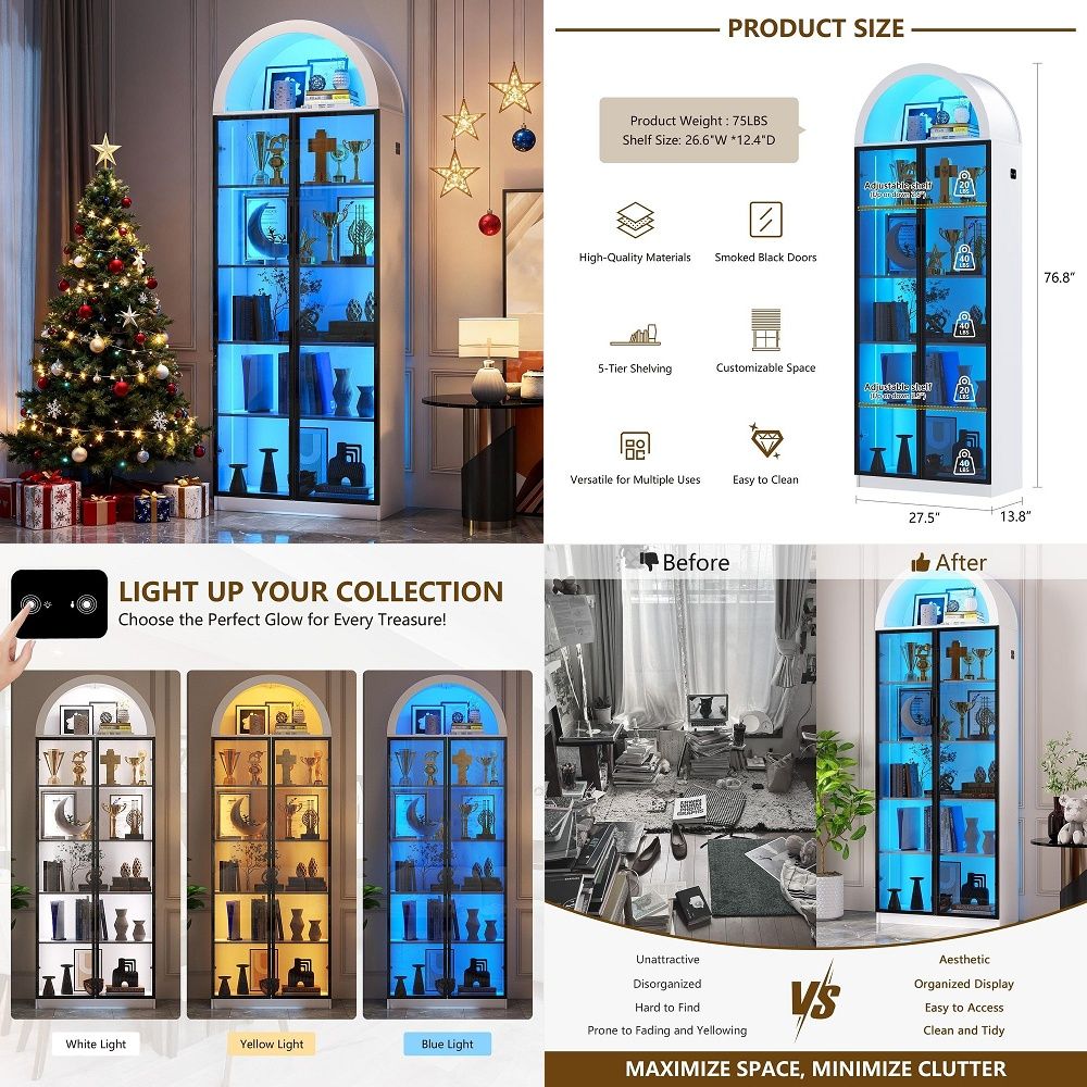 Vetrina con ante e ripiani reg - Lighting & Home Decor Studio Photos recensione e prezzo