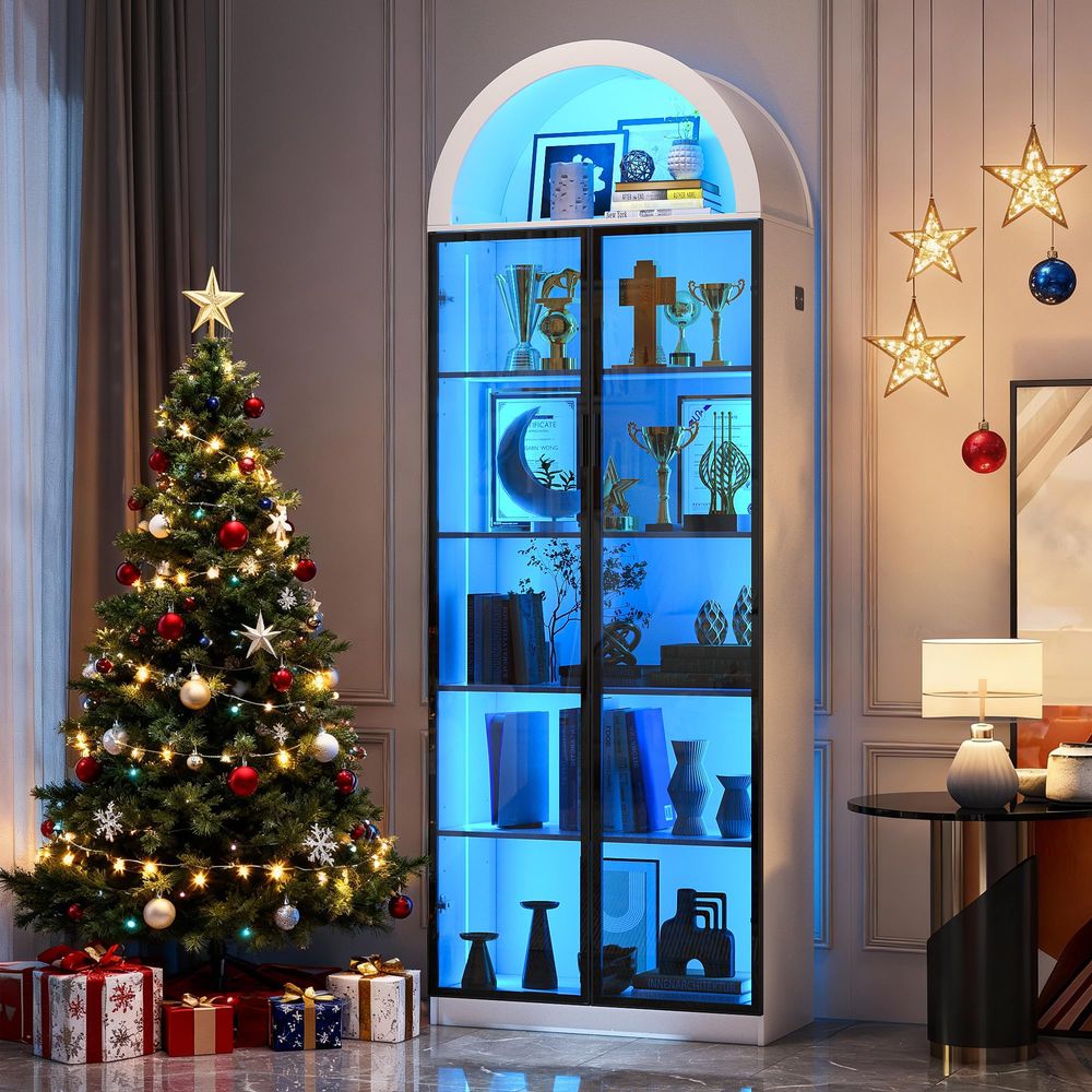 Vetrina con ante e ripiani reg - Lighting & Home Decor Studio Photos recensione e prezzo