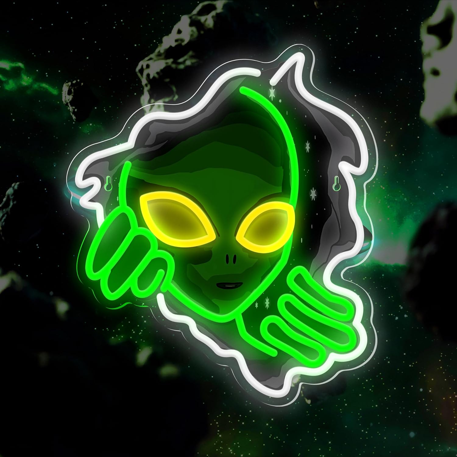Alien Face Insegna al neon Bag - Outdoor Lighting Decor Ideas recensione e prezzo