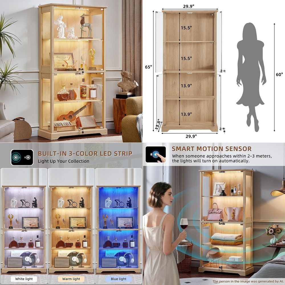Vetrina in vetro stile rustico - Lighting & Home Decor Studio Photos recensione e prezzo