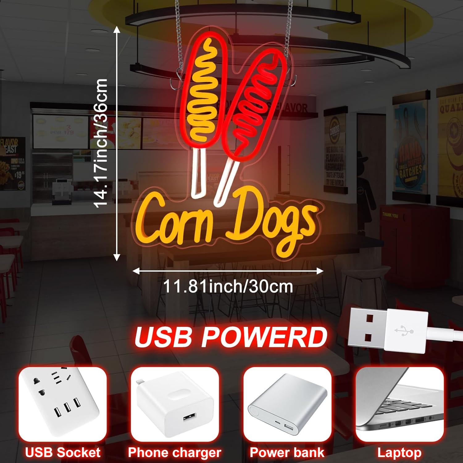 Insegna al Neon Corn Dog, Luci - Wall Decor Lighting recensione e prezzo